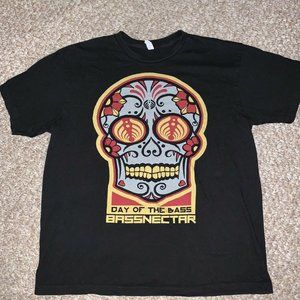Bassnectar DJ Women's Black T-Shirt M Sugar Skull